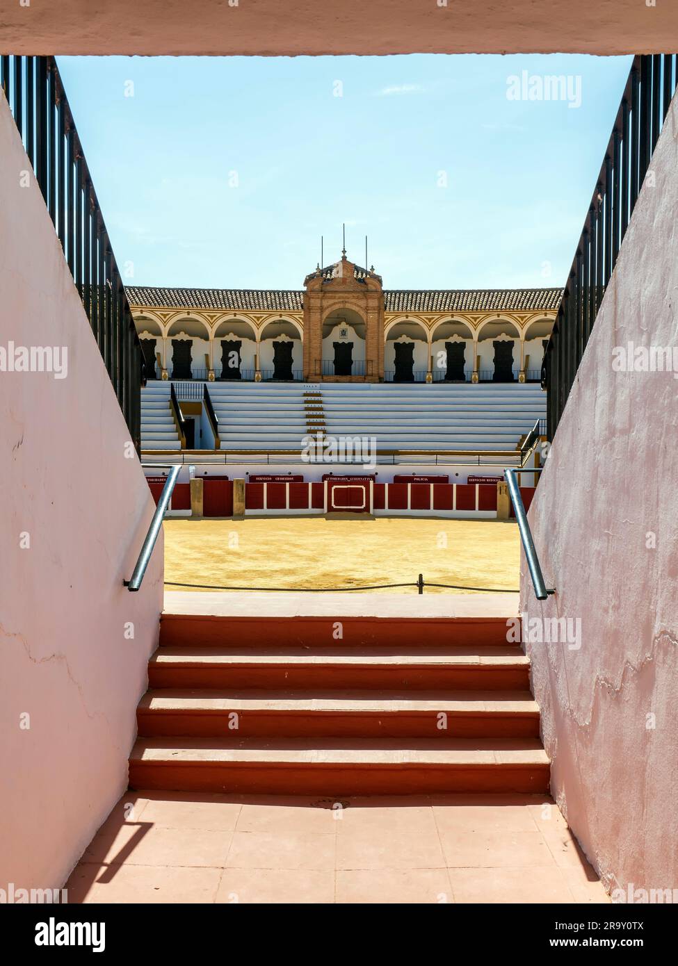 Architecture of the bullring of Antequera, Málaga. Stock Photo