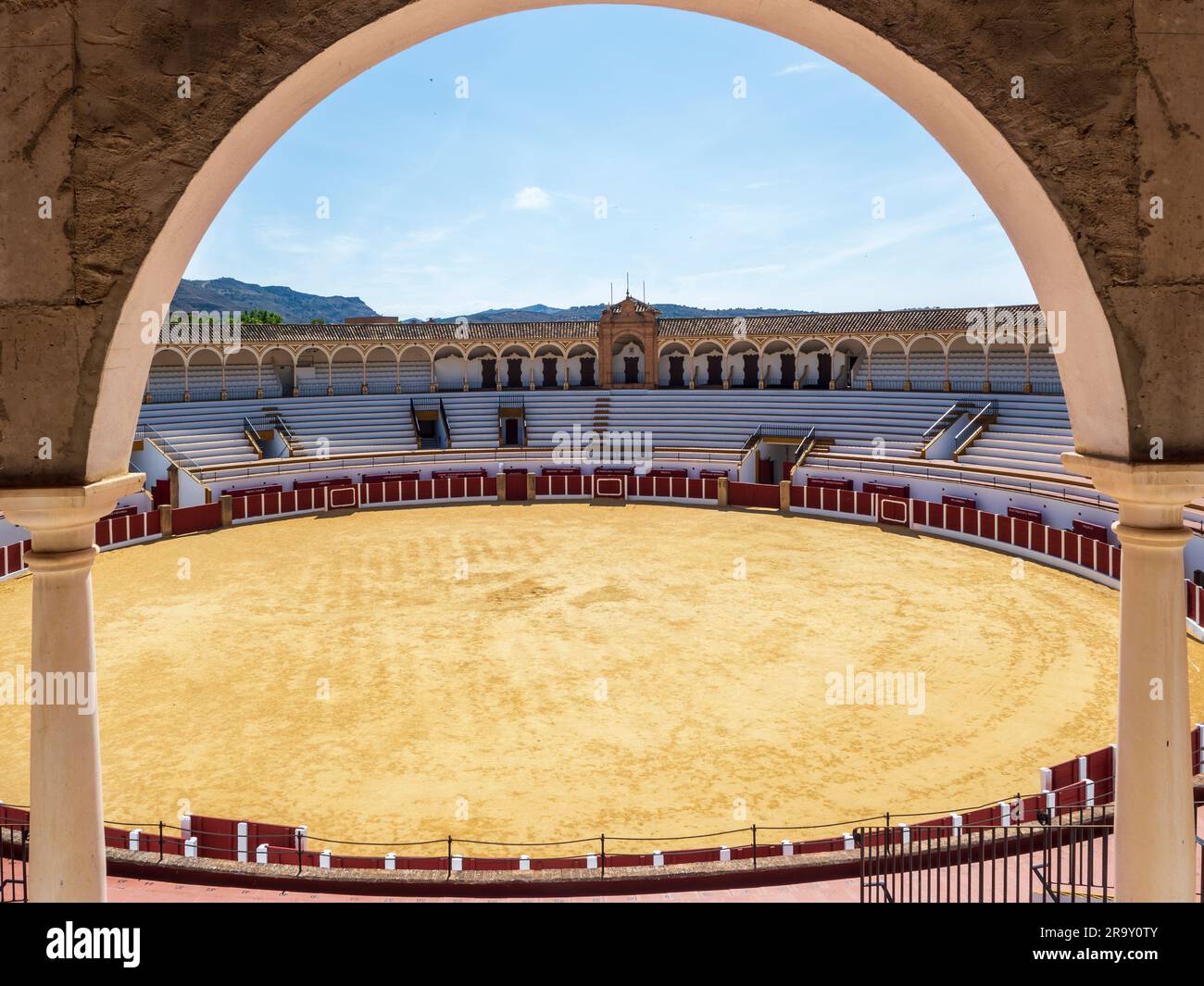 Architecture of the bullring of Antequera, Málaga. Stock Photo