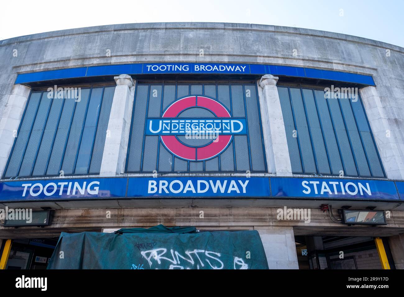 LONDON- APRIL, 2023: Tooting Broadway underground station. Northern ...