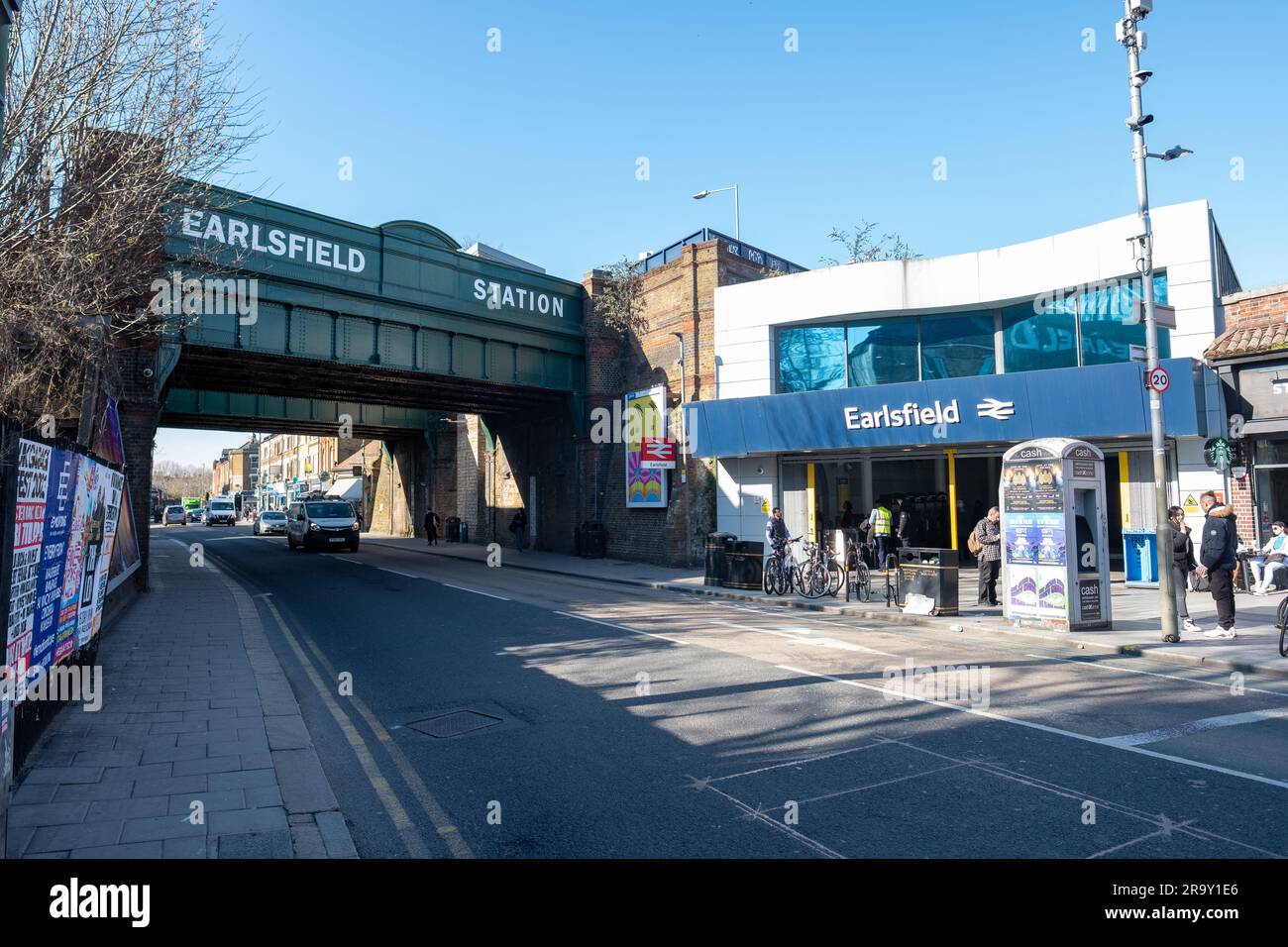LONDON- APRIL, 2023: Earlsfield Station on Garratt Lane in south west London Stock Photo
