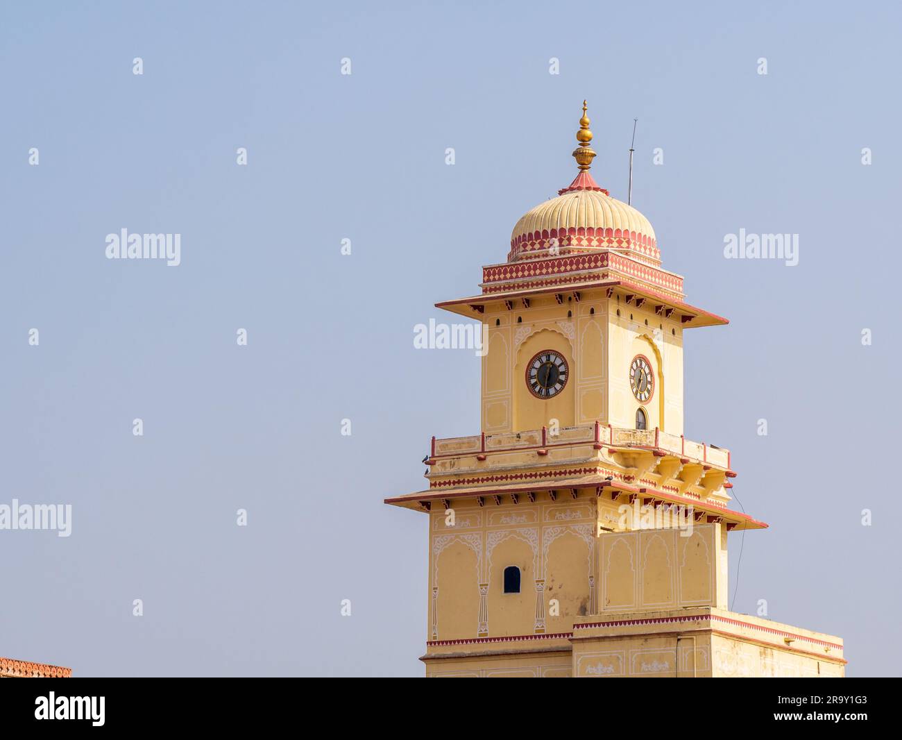 Oldest Clock tower in Jaipur at the City palace Stock Photo Alamy