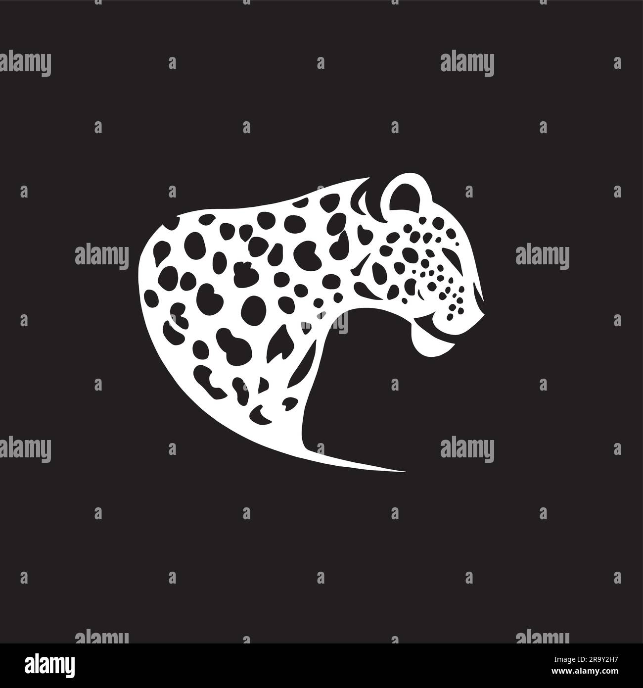 jaguar logo illustration on a white background Stock Vector