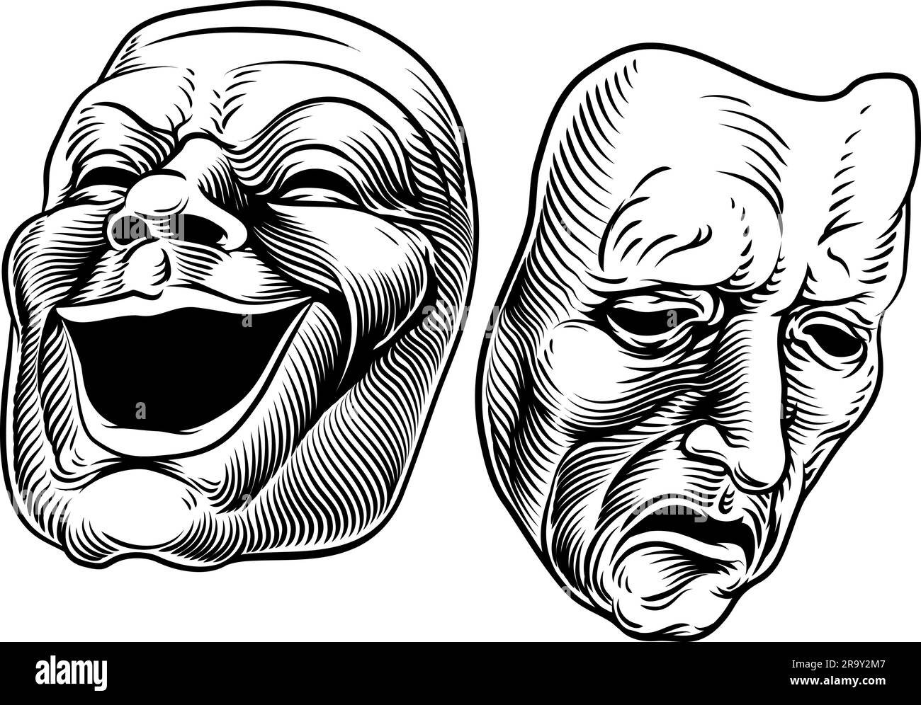 griekse-theatermaskers-sjablonen