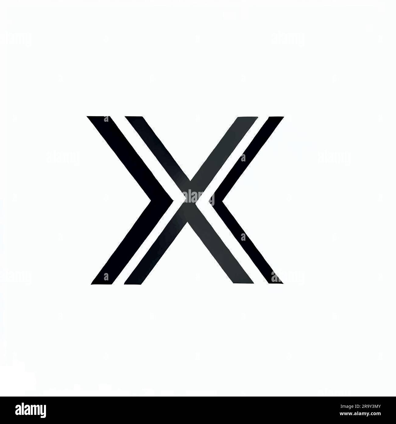 logo illustration of the letter x on a white background Stock Vector