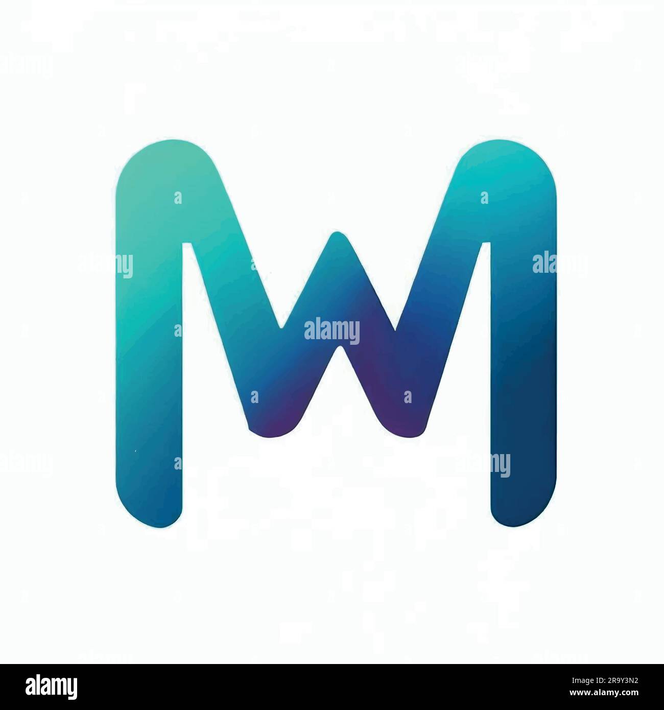 logo illustration of the letter m on a white background Stock Vector