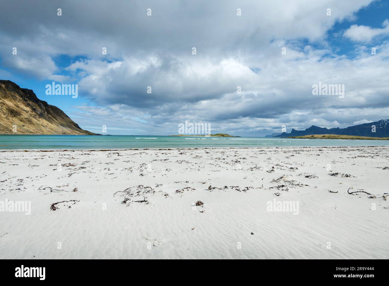 Strand am Ort Fredvang, Lofoten Norwegen Stock Photo