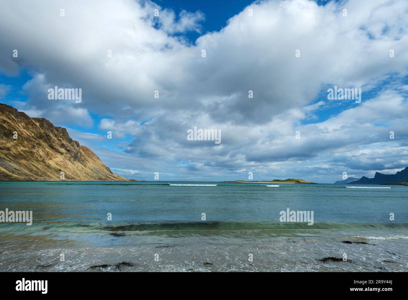 Strand am Ort Fredvang, Lofoten Norwegen Stock Photo
