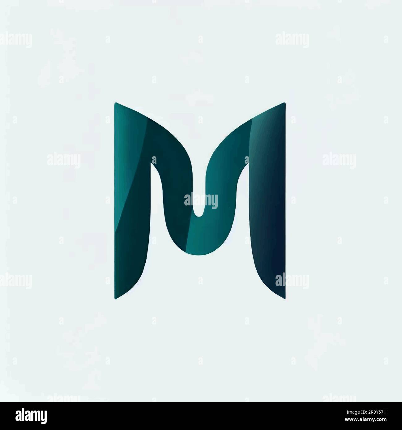 logo illustration of the letter m on a white background Stock Vector