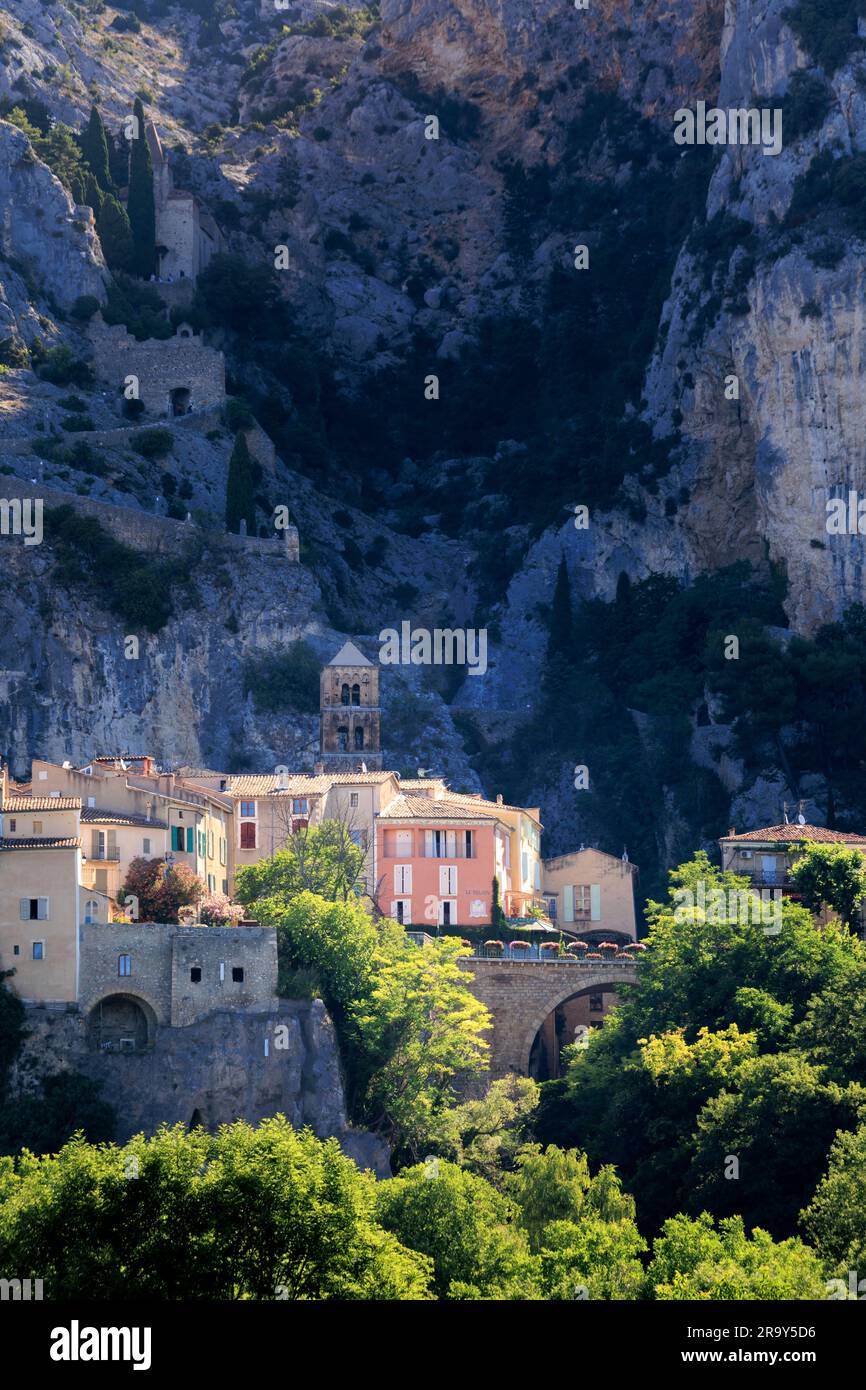 Moustiers-Sainte-Marie Riez Digne-les-Bains Alpes-de-Haute-Provence Provence-Alpes-Cote d’Azur France Stock Photo