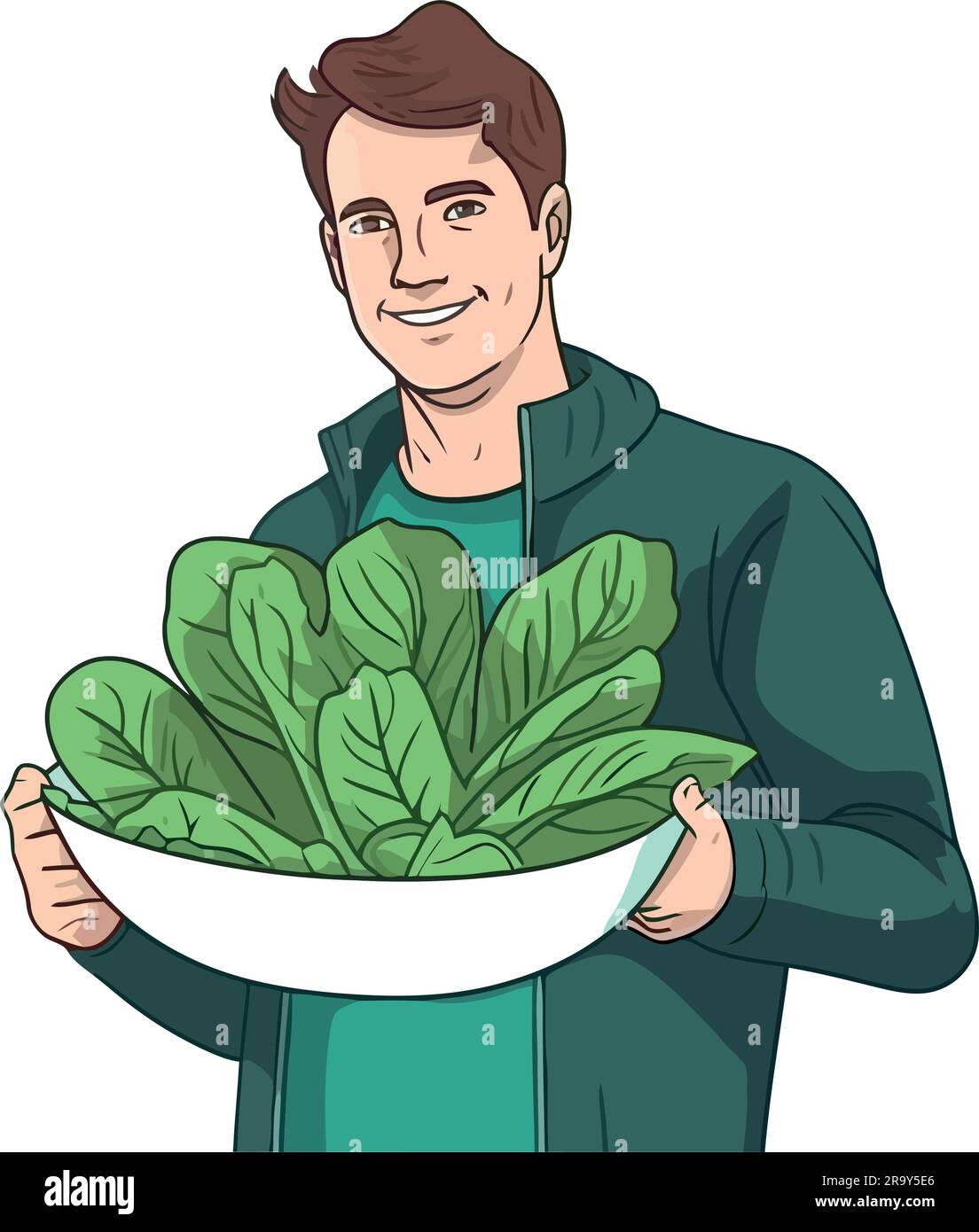 Man vegetables portrait Stock Vector Images - Alamy
