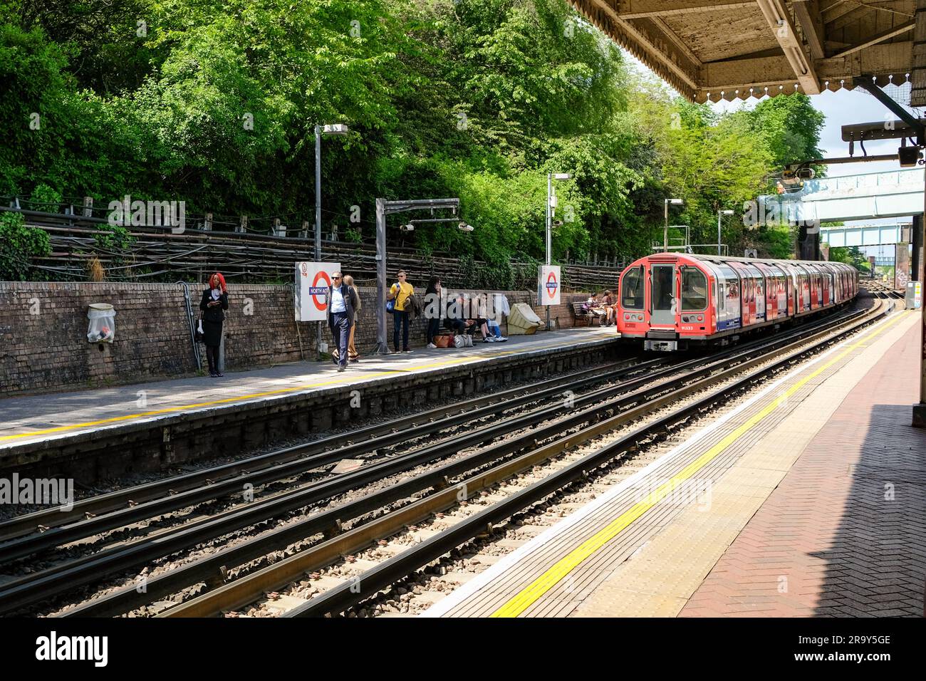 London May 2023 North Acton underground station, a Piccadilly line