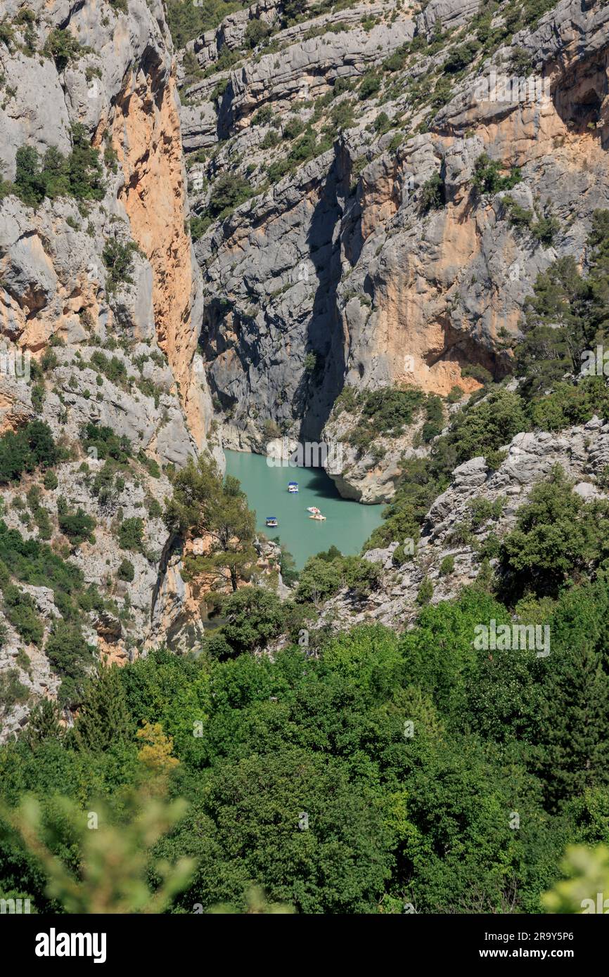 Verdon Gorge Var Alpes-de-Haute-Provence Provence-Alpes-Cote d'Azur France Stock Photo