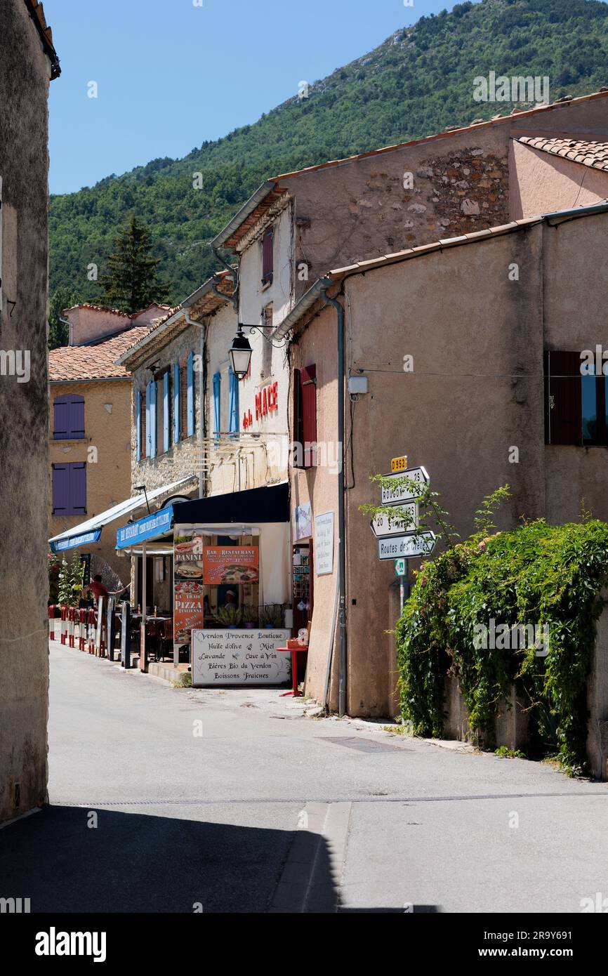 Pretty village of La Palud-sur-Verdon on the Provence-Alpes-Côte d'Azur France Stock Photo