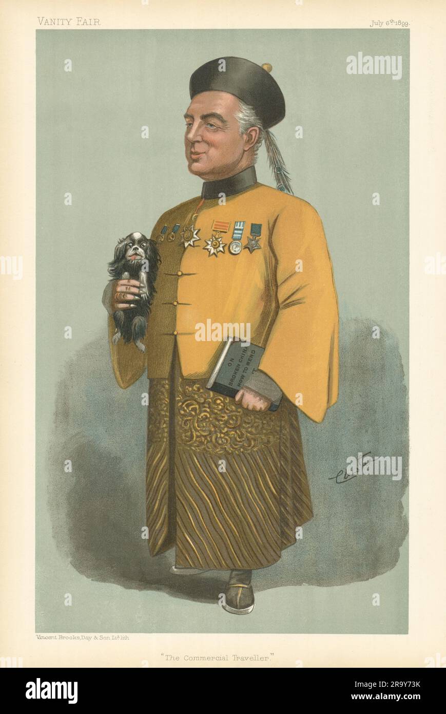 VANITY FAIR SPY CARTOON Charles Beresford 'The Commercial Traveller'. China 1899 Stock Photo