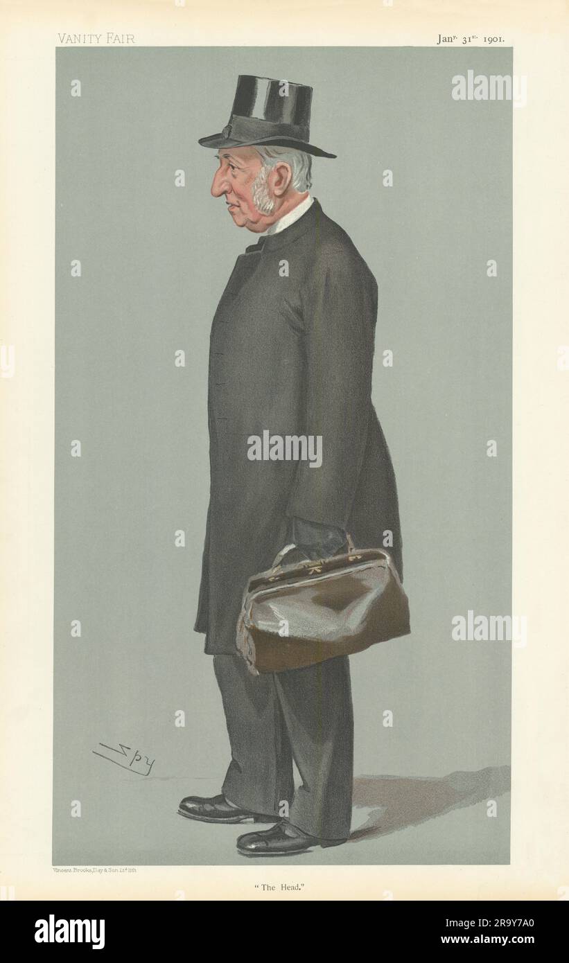 VANITY FAIR SPY CARTOON James John Hornby, Provost of Eton 'The Head' 1901 Stock Photo