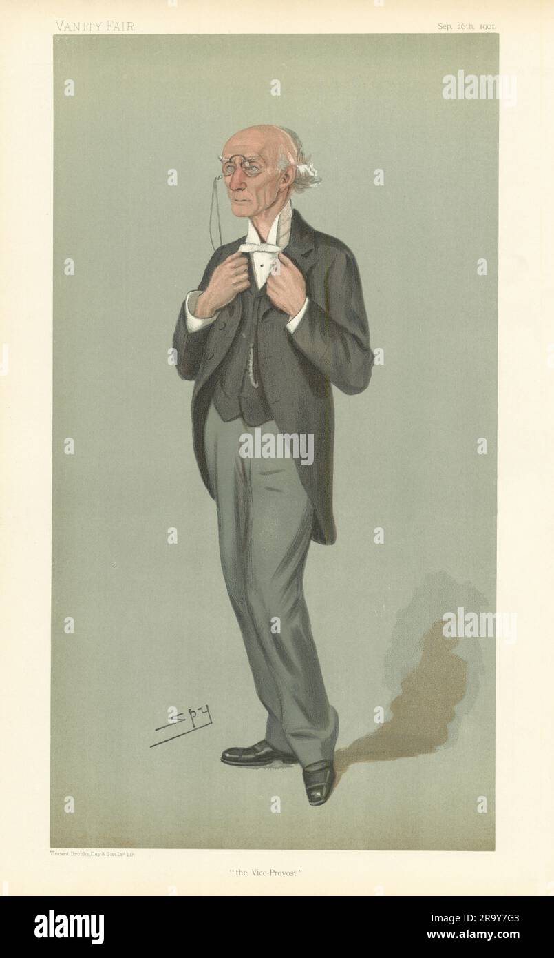 VANITY FAIR SPY CARTOON Francis Warre-Cornish 'The Vice-Provost' of Eton 1901 Stock Photo