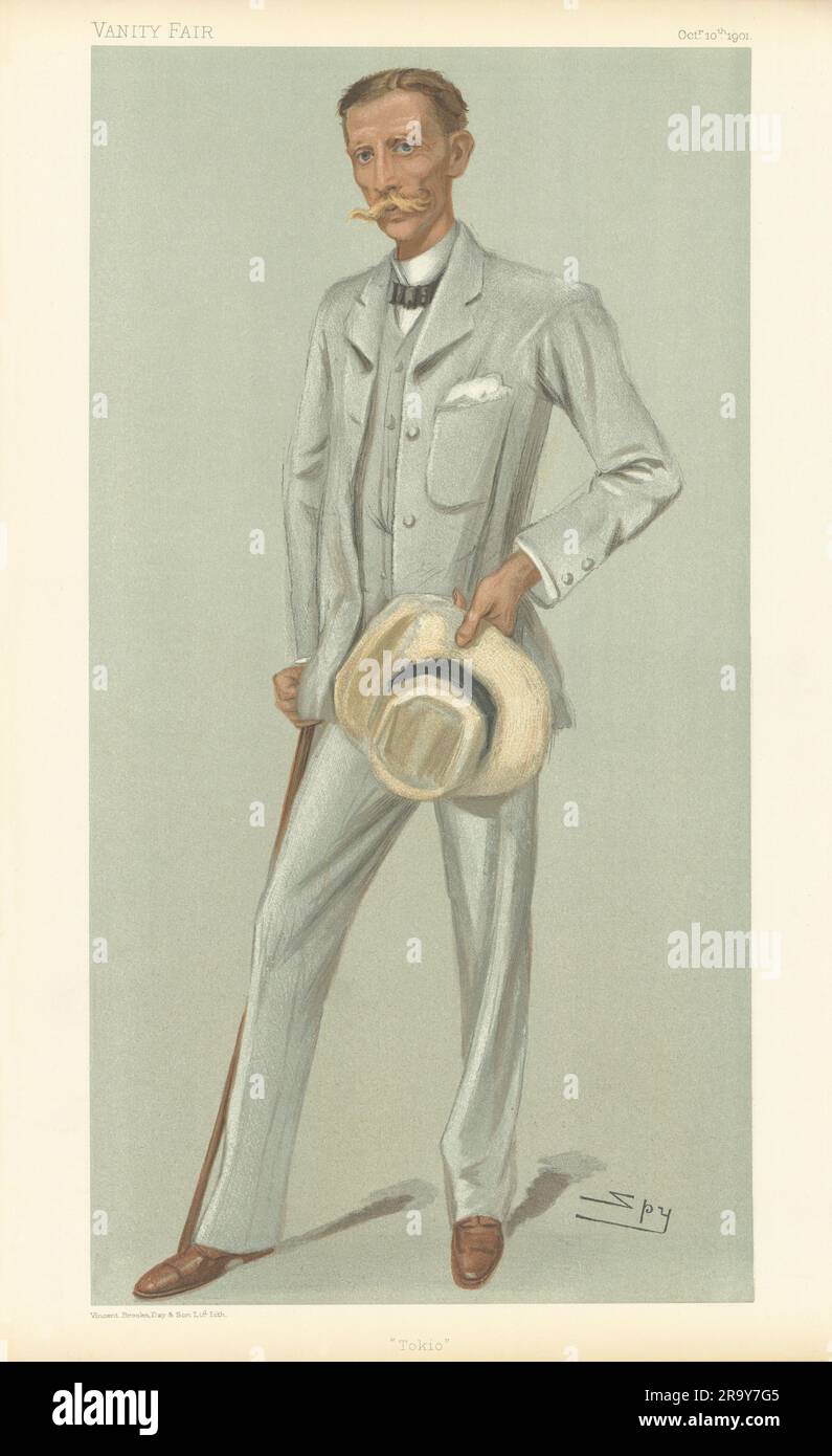 VANITY FAIR SPY CARTOON Sir Claude Maxwell Macdonald 'Tokio'. Tokyo, Japan 1901 Stock Photo