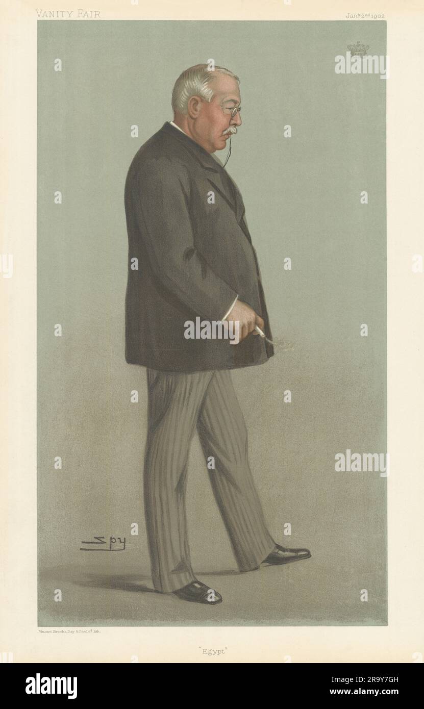 VANITY FAIR SPY CARTOON Baring, Earl of Cromer 'The maker of modern Egypt' 1902 Stock Photo