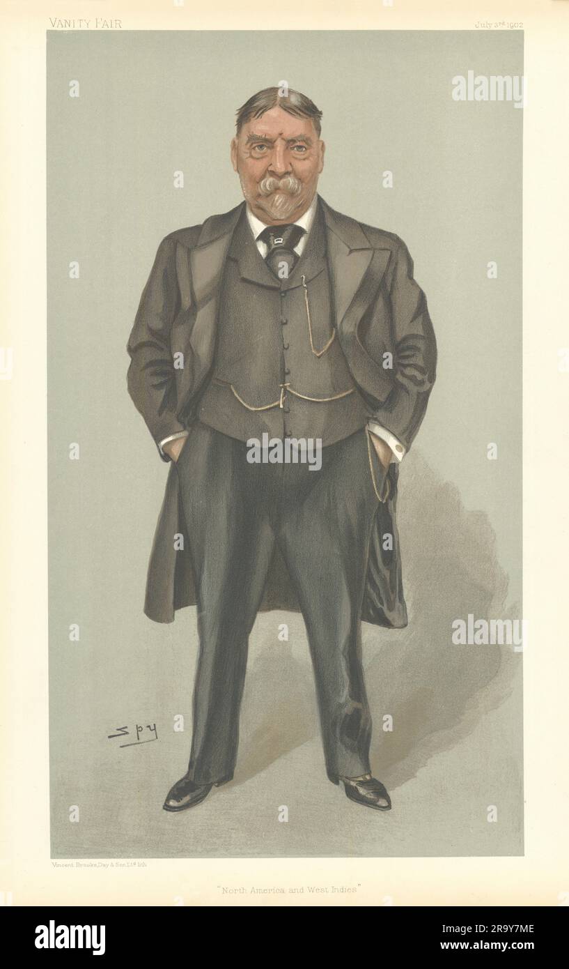VANITY FAIR SPY CARTOON Archibald Douglas 'North America and West Indies' 1902 Stock Photo