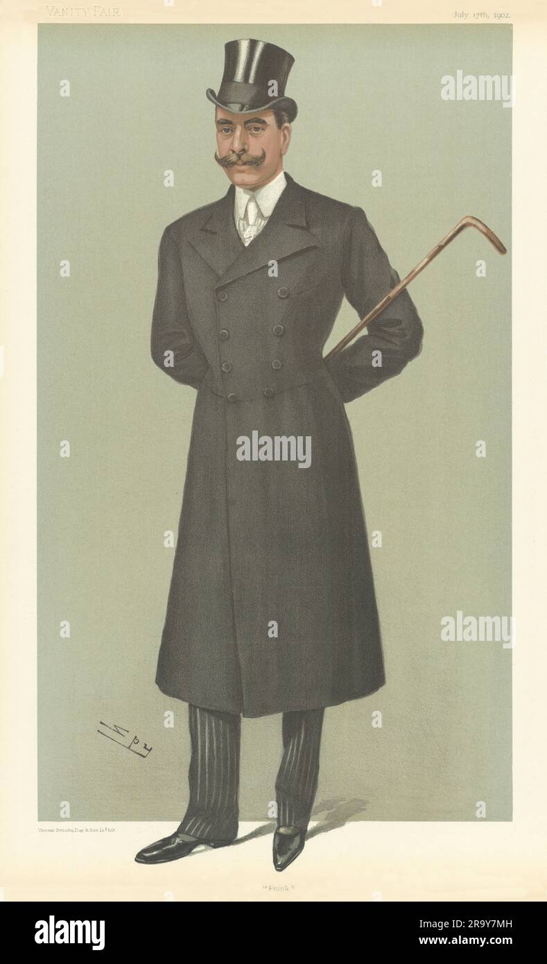 VANITY FAIR SPY CARTOON Maj HSH Prince Francis of Teck 'Frank' 1902 old print Stock Photo