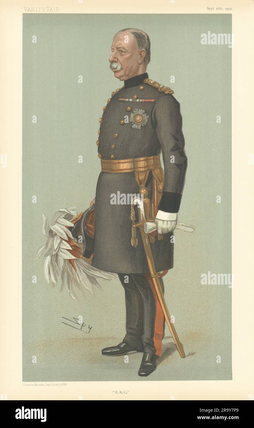 VANITY FAIR SPY CARTOON General Sir Edwin Markham 'RMC'. Military 1902 print Stock Photo