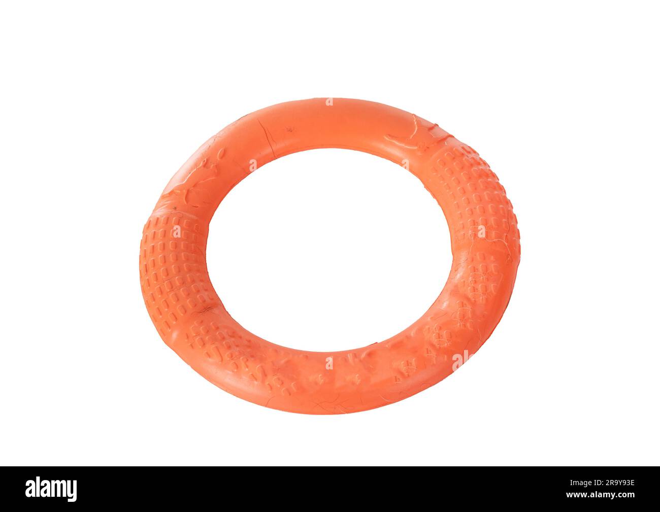 orange toy in front of white background Stock Photo