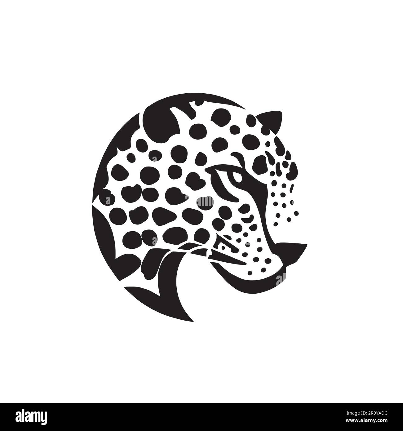 jaguar logo illustration on a white background Stock Vector Image & Art ...