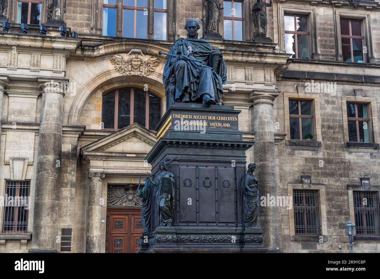 Monument to Friedrich August Joseph Maria Anton Johann Nepomuk Aloys Xaver 'the Just' in Dresden, Germany Stock Photo