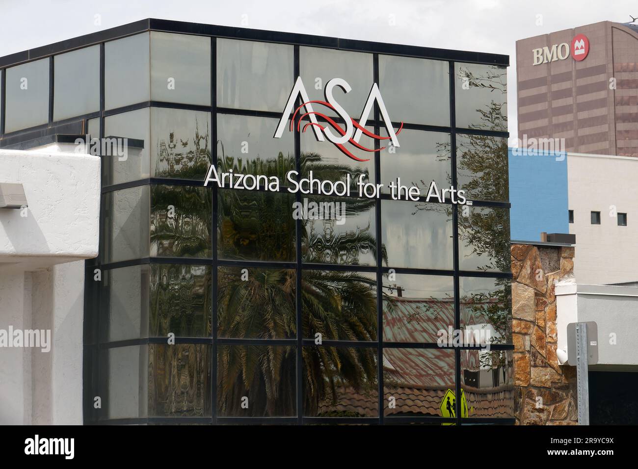 Phoenix, AZ - March 16, 2023: Arizona School for the Arts is a non-profit, public charter school that places emphasis on a college preparatory curricu Stock Photo