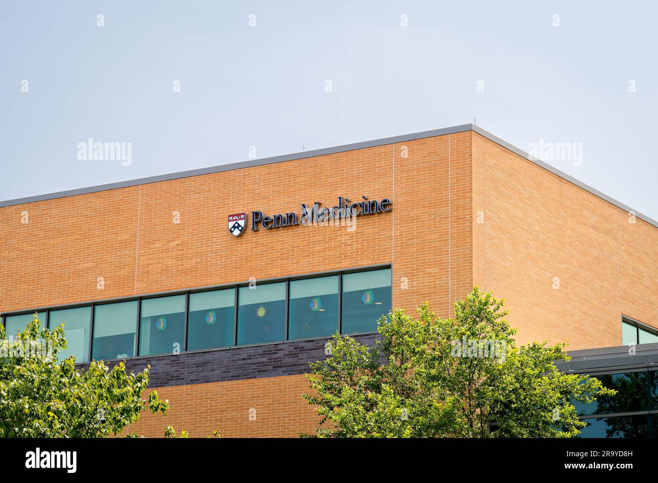 Somers Point, NJ May 22, 2023 Penn Medicine sign and logo on the