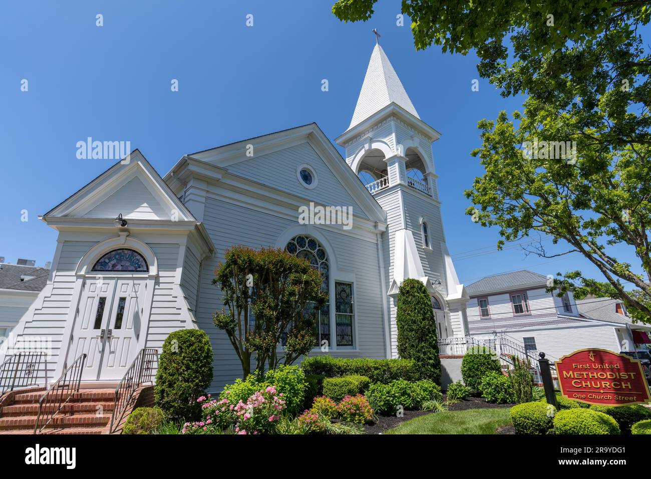 Cape May Court House, NJ - May 25, 2023: First United Methodist Church Stock Photo