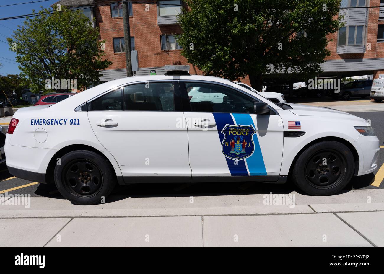 Stone Harbor, NJ - May 25, 2023: Stone Harbor Police car parked in town Stock Photo