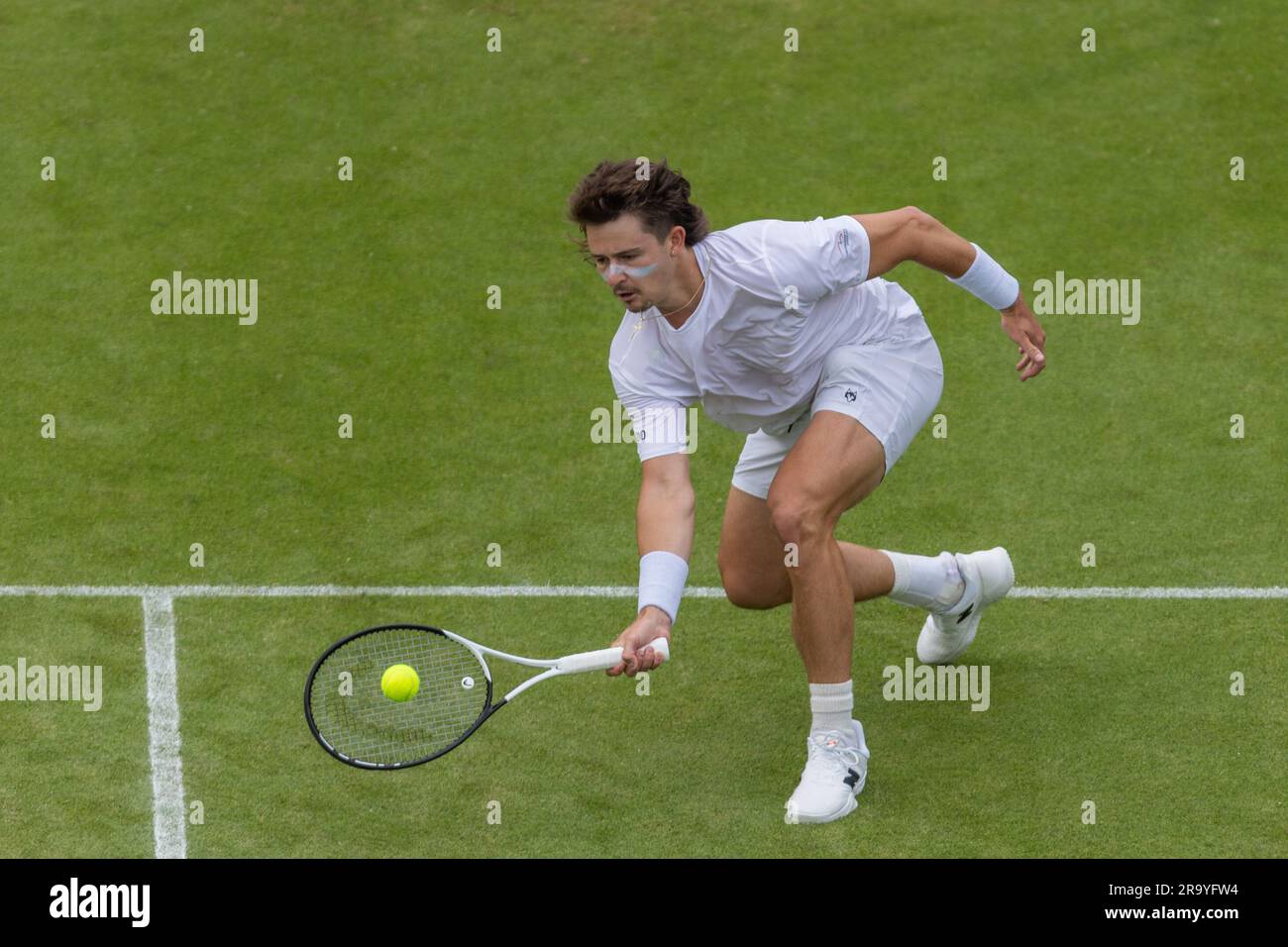 Eastbourne, England 29 June 2023  JJ Wolf of USA during the 2nd set of set game with Tommy Paul of USA in Rothesay International Quarter Final  Credit: Jane Stokes/Alamy Live News Stock Photo