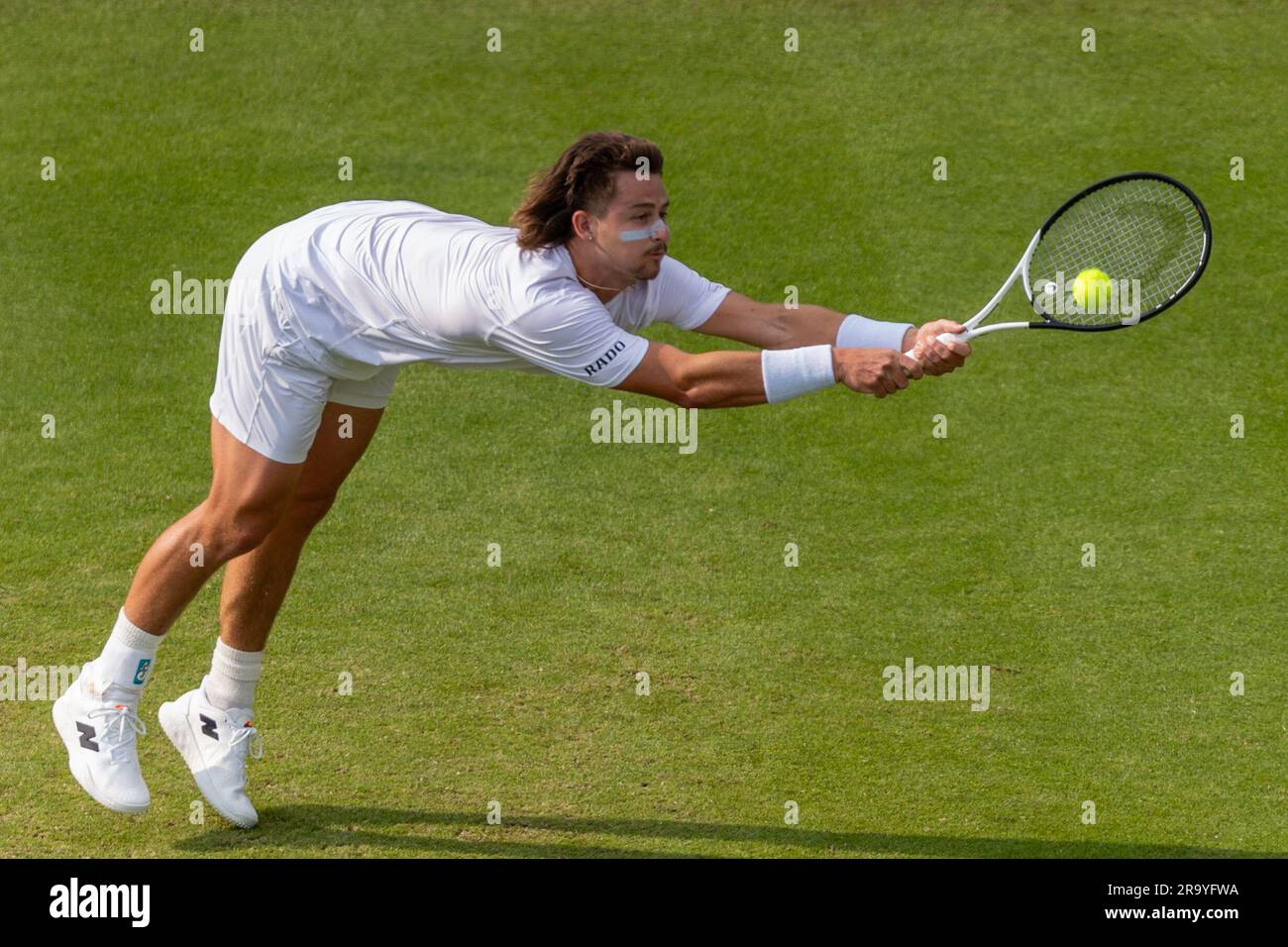 Eastbourne, England 29 June 2023  JJ Wolf of USA during the 2nd set of set game with Tommy Paul of USA in Rothesay International Quarter Final  Credit: Jane Stokes/Alamy Live News Stock Photo