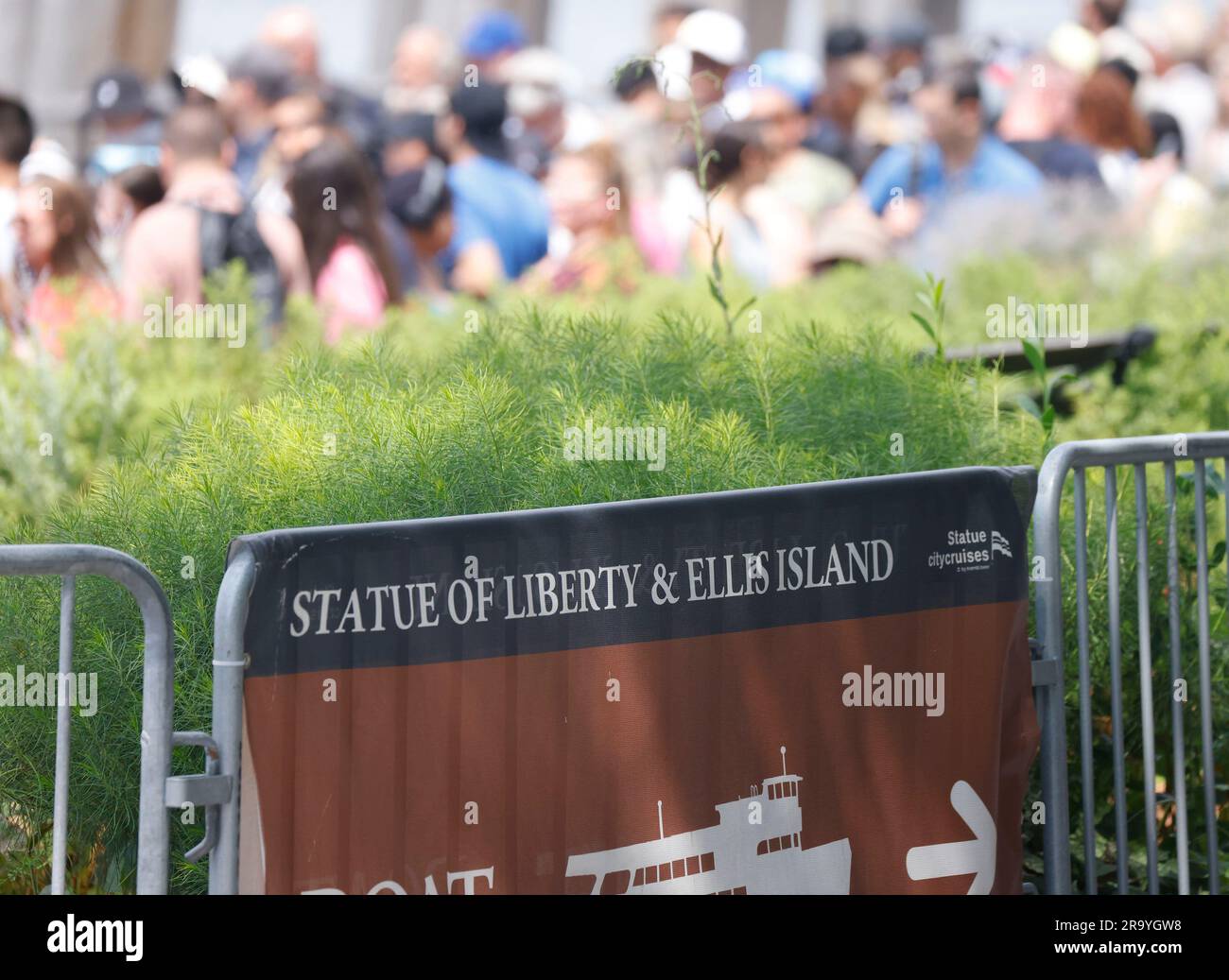 New york united states 29th june 2023 tourists wait to board a