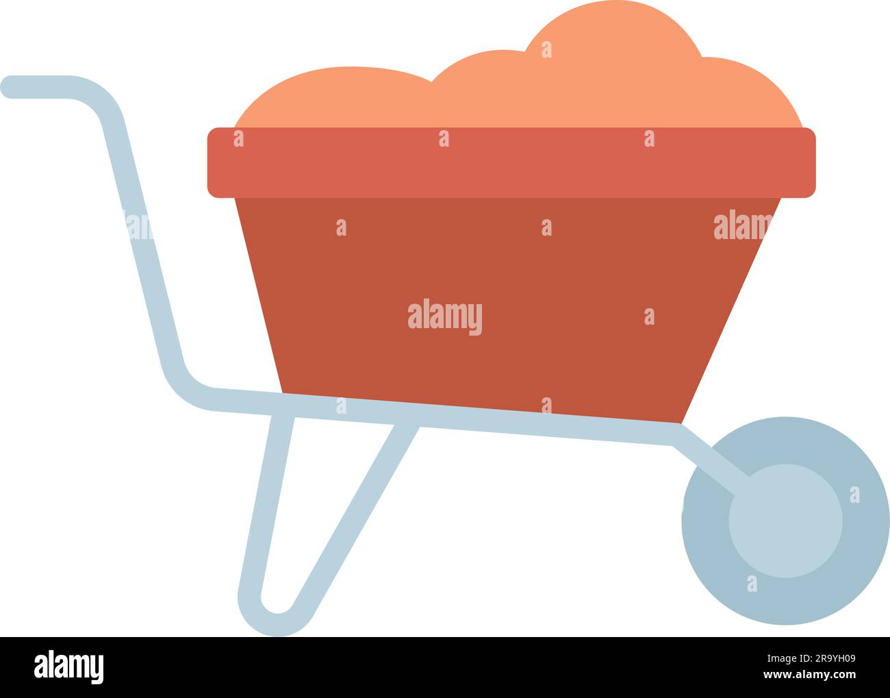 Isolated wheelbarrow with soil icon Vector Stock Vector Image & Art - Alamy