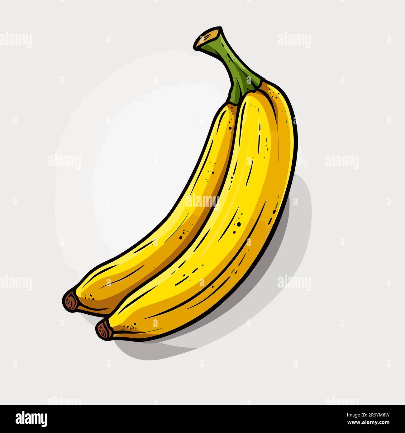 Banana. Banana handdrawn illustration. Vector doodle style cartoon