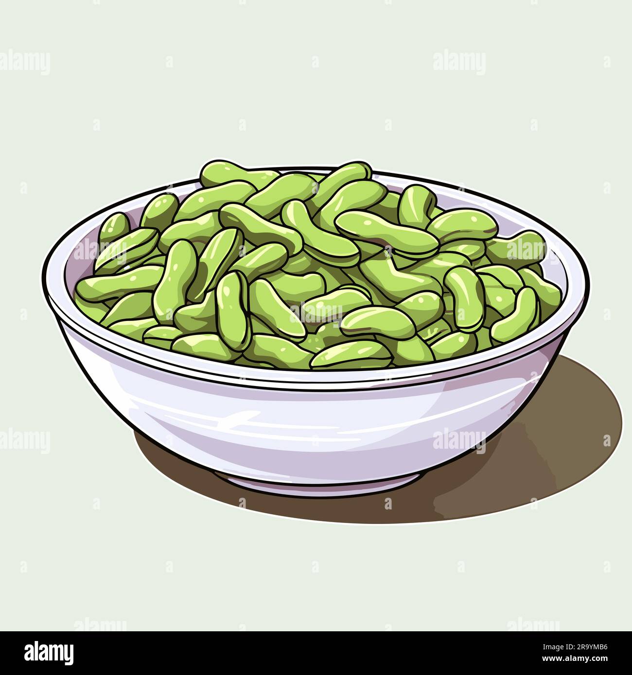 Edamame. Edamame handdrawn illustration. Vector doodle style cartoon