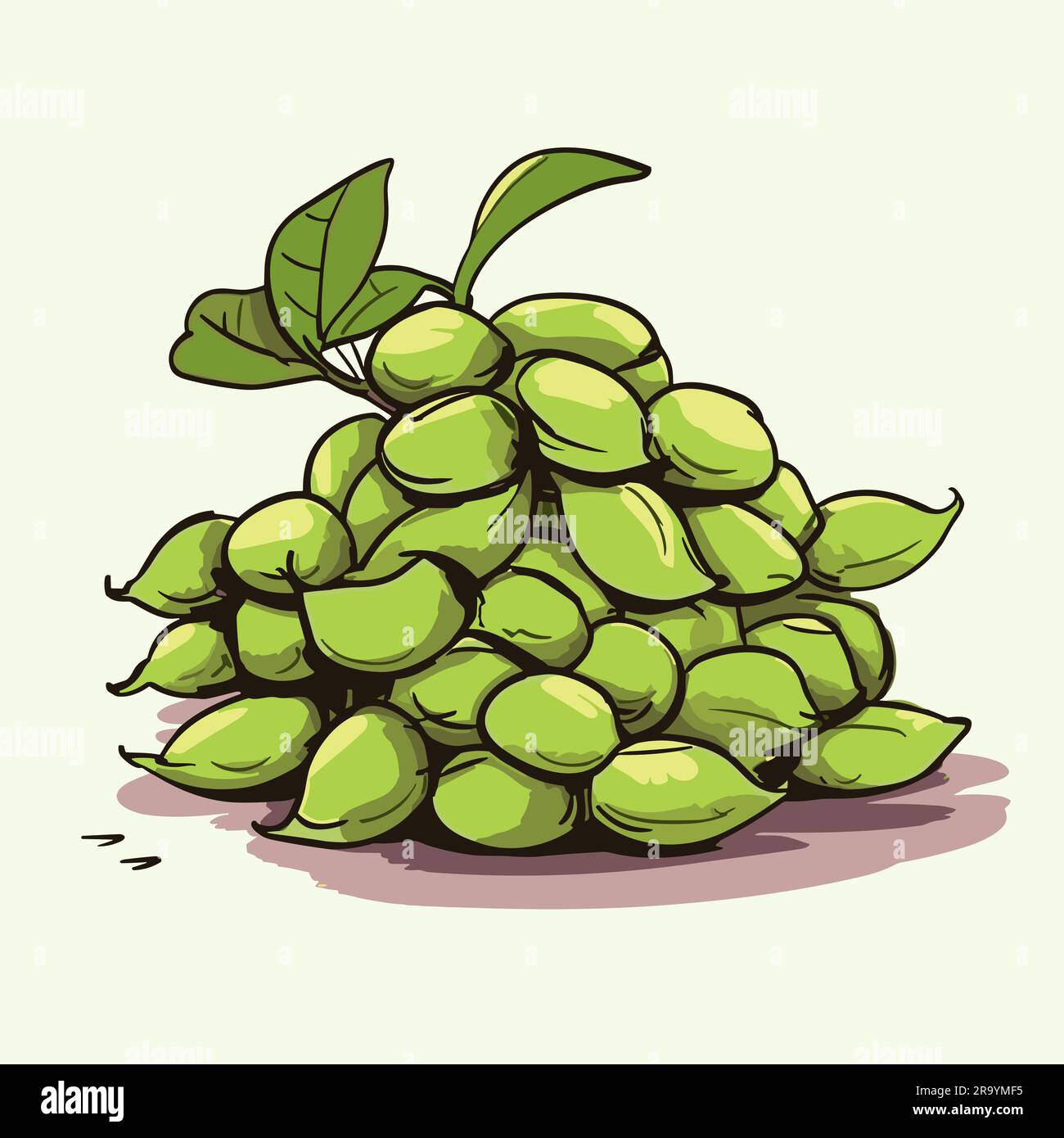 Edamame. Edamame handdrawn illustration. Vector doodle style cartoon