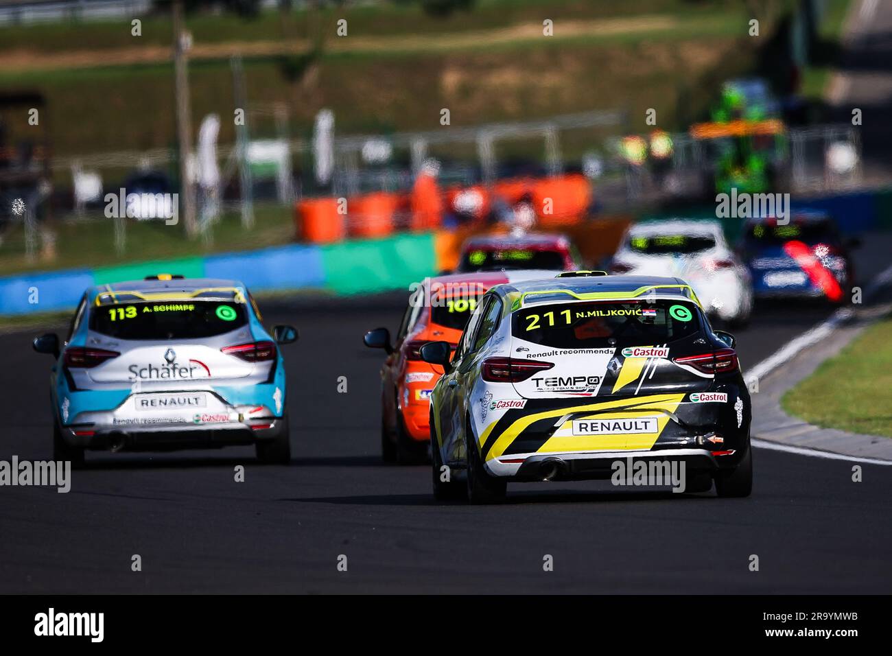 Mogyorod, Hongrie. 17th June, 2023. 211 MILJKOVIC Nikola SRB, Tempo Racing Team, Clio Cup Series, action during the 5th round of the Clio Cup Europe 2023, from June 16 to 18, 2023 on the Hungaroring, in Mogyorod, Hungary - Photo Eric Alonso/DPPI Credit: DPPI Media/Alamy Live News Stock Photo