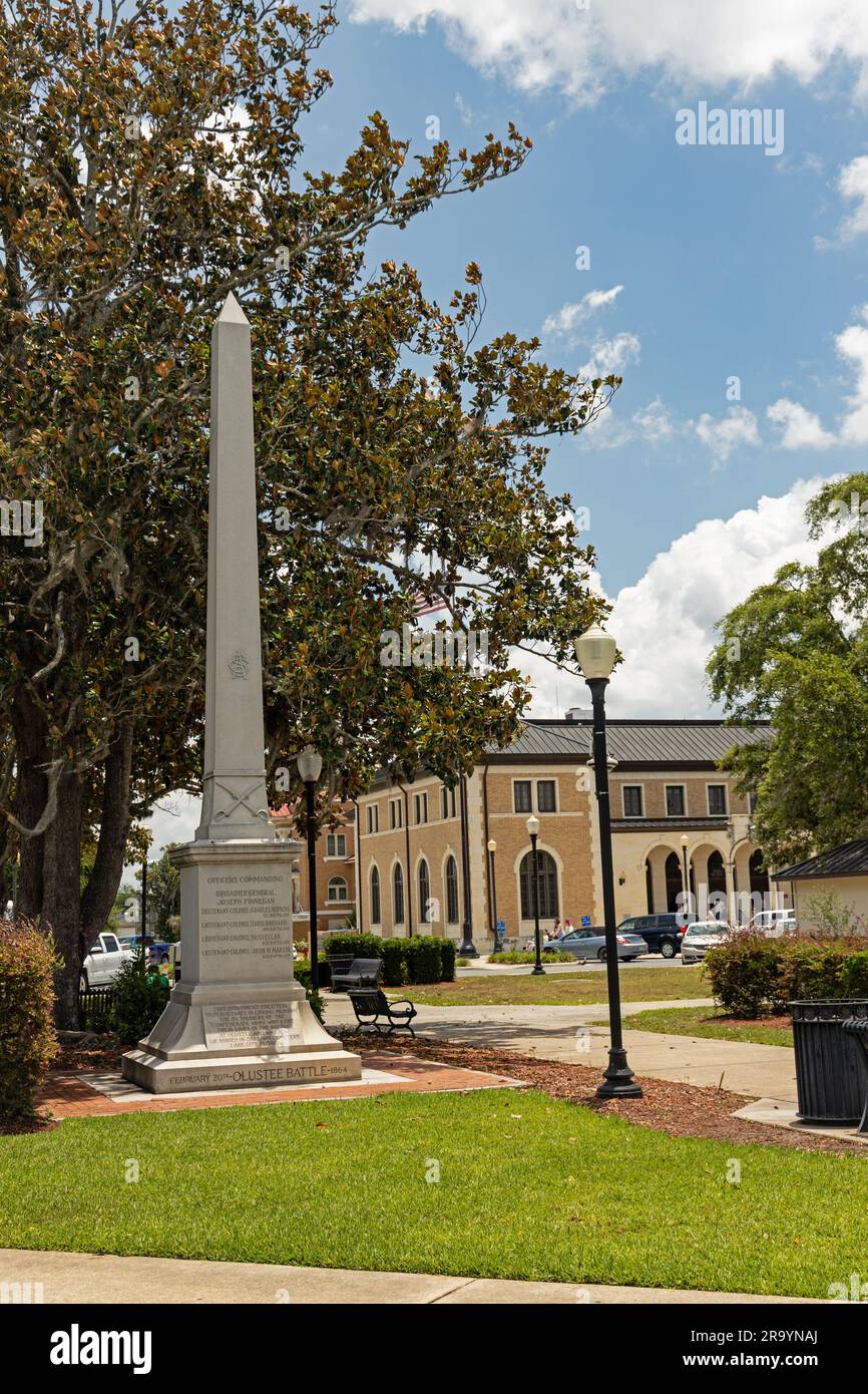 Olustee Park with Olustee Battle monument in Lake City Stock Photo Alamy