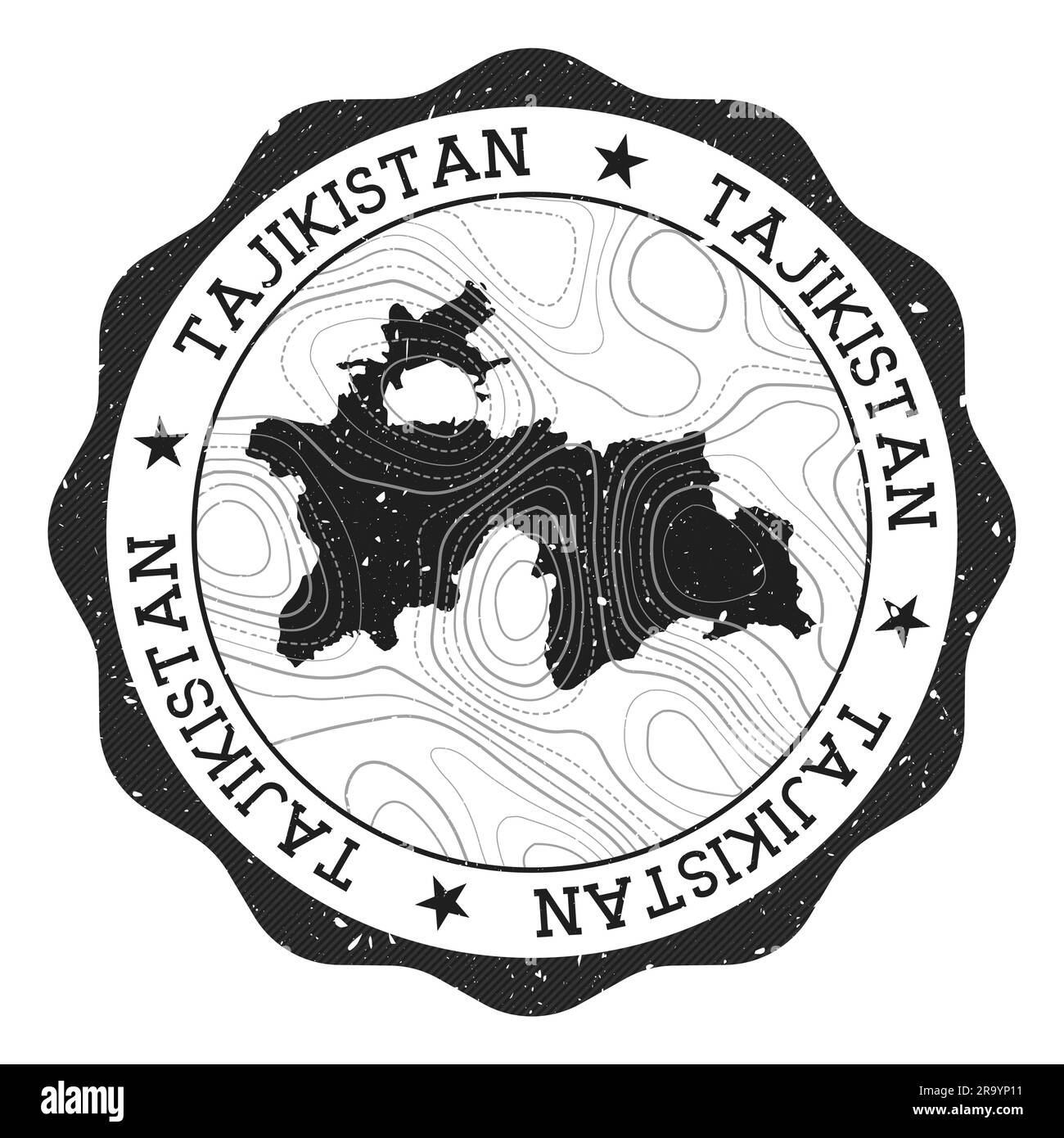 Tajikistan map Black and White Stock Photos & Images - Alamy