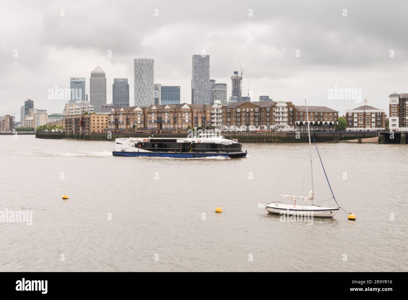 London Docklands Cityscape, Canary Wharf, London, England, U.K Stock ...