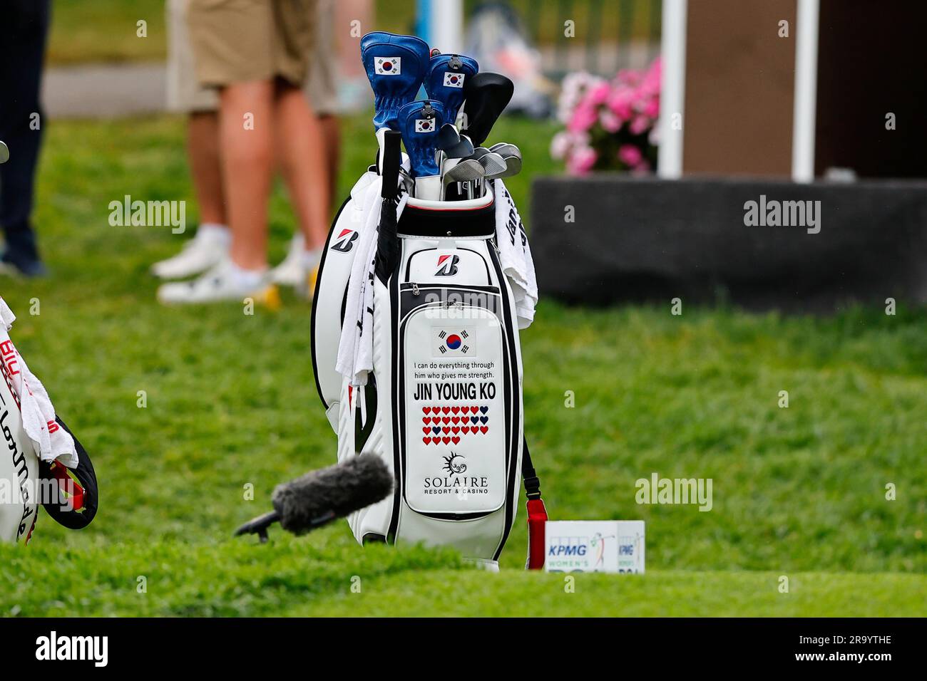 SPRINGFIELD, NJ - JUNE 24: A general view of the golf bag of Jin Young Ko  of South Korea(not pictured) at the 1st tee during the third round of the  LPGA KPMG
