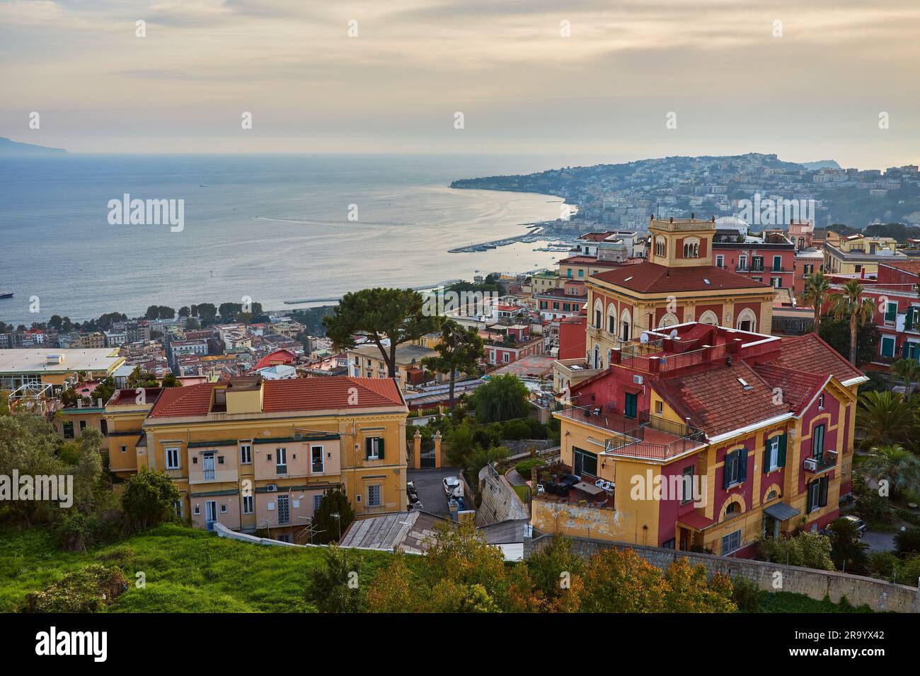 Naples is one of the most ancient cities in Europe.This is a top view ...