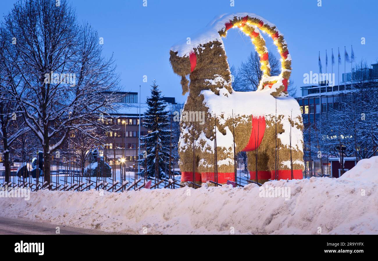https://c8.alamy.com/comp/2R9YYFX/side-view-of-julbocken-yule-goat-during-christmas-in-the-evening-at-gavle-sweden-2R9YYFX.jpg