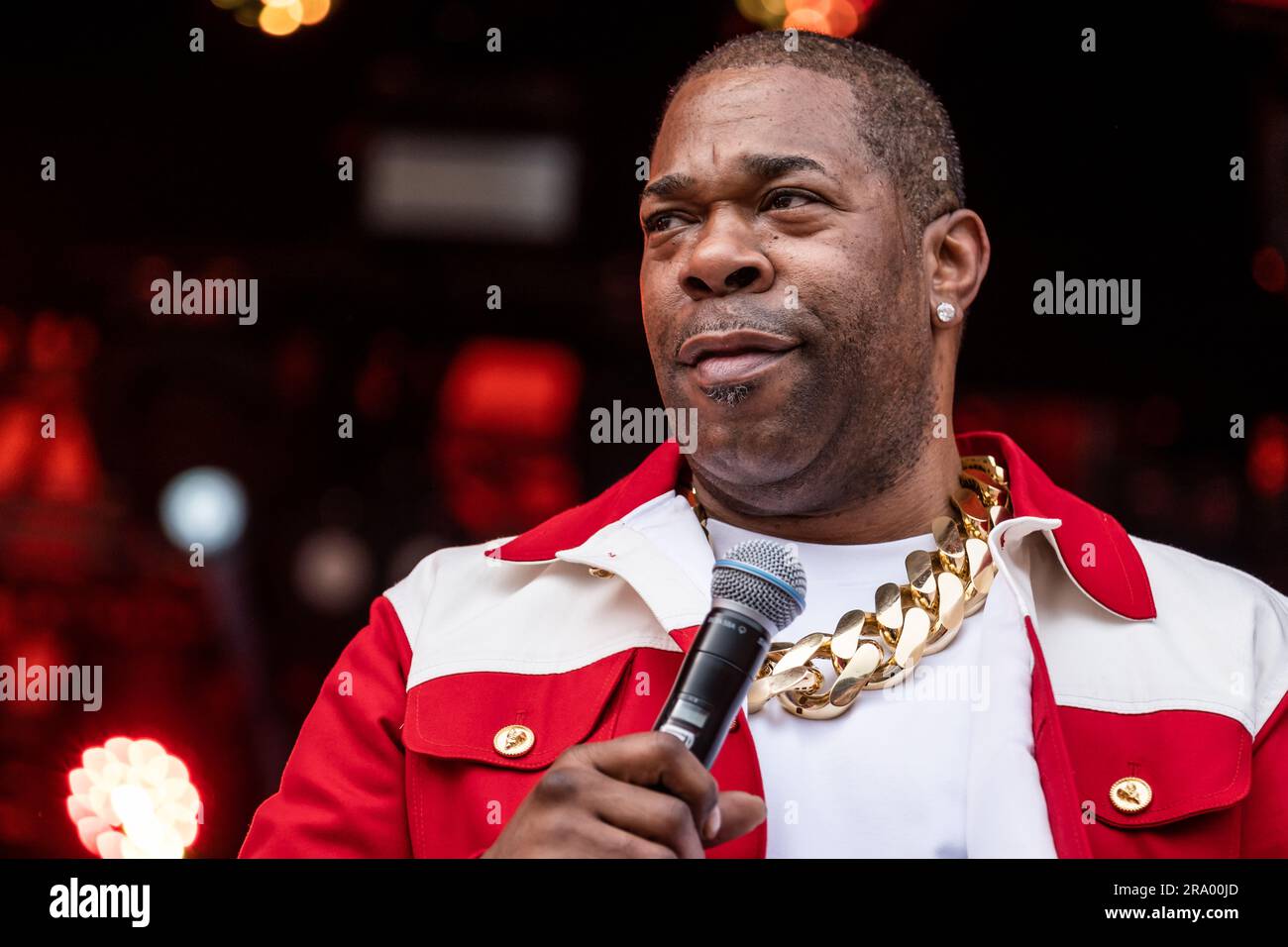 Roskilde, Denmark. 29th June, 2023. The American rapper Busta Rhymes