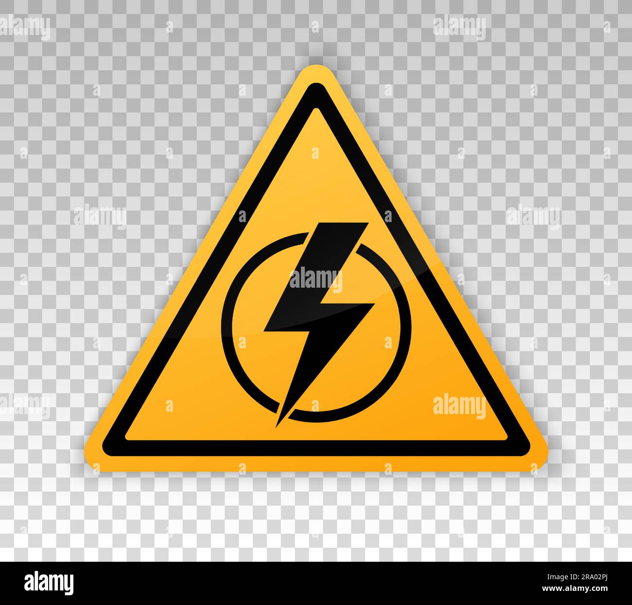 Power outage. Symbol without electricity. Triangular yellow and black icon of electricity. Warning logo. Caution. Electricity lights out. Vector Stock Vector