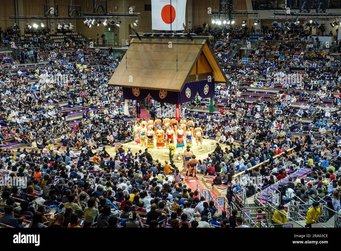 Last day at the Kyushu basho (sumo tournament) in Fukuoka, Japan, on 27