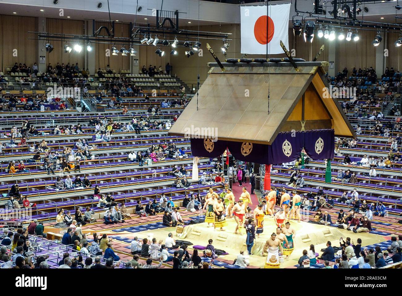 Last day at the Kyushu basho (sumo tournament) in Fukuoka, Japan, on 27